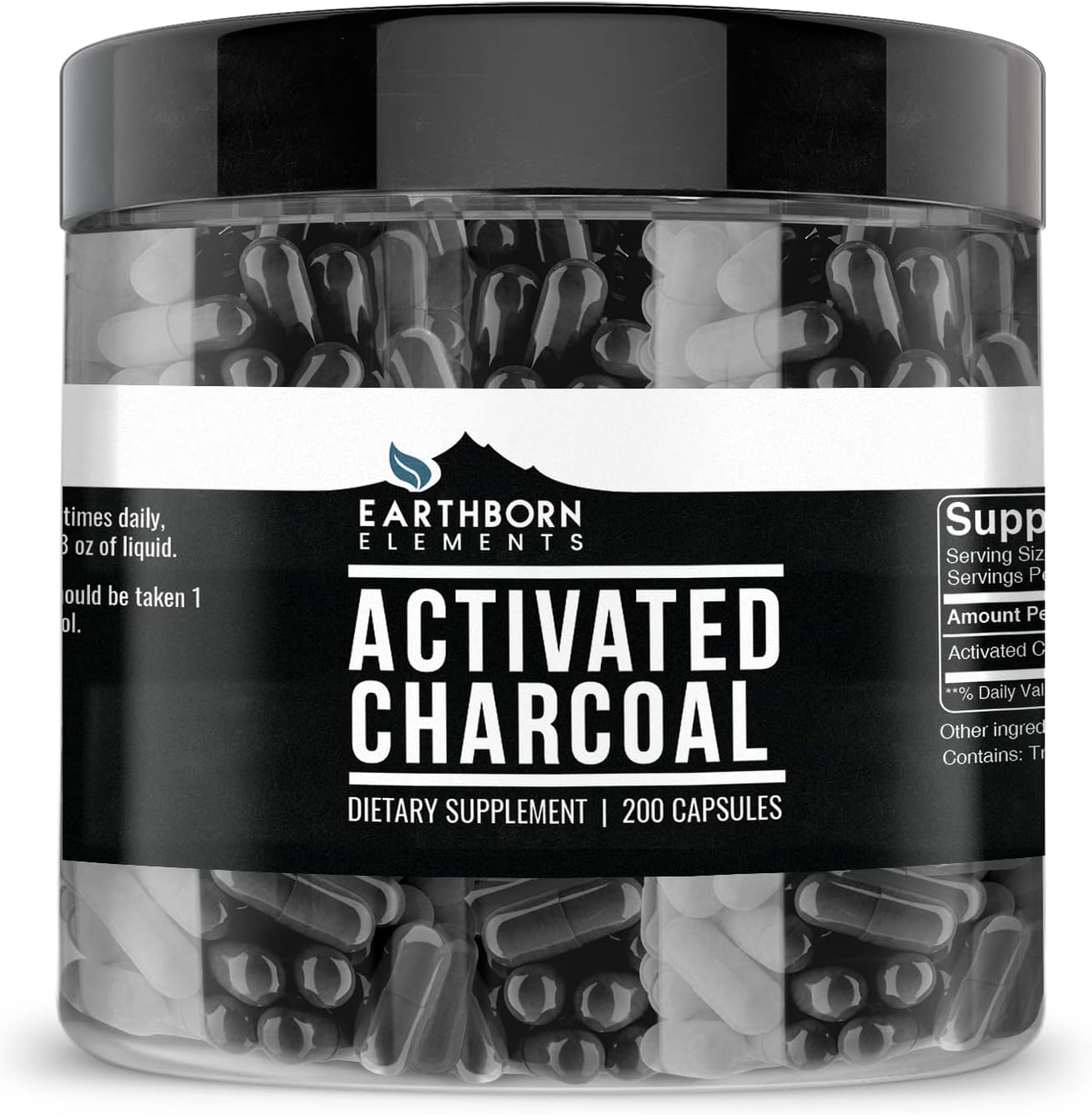Activated Charcoal & Magnesium Citrate Capsule Bundle (200 caps) - Pure, Undiluted, Additive-Free