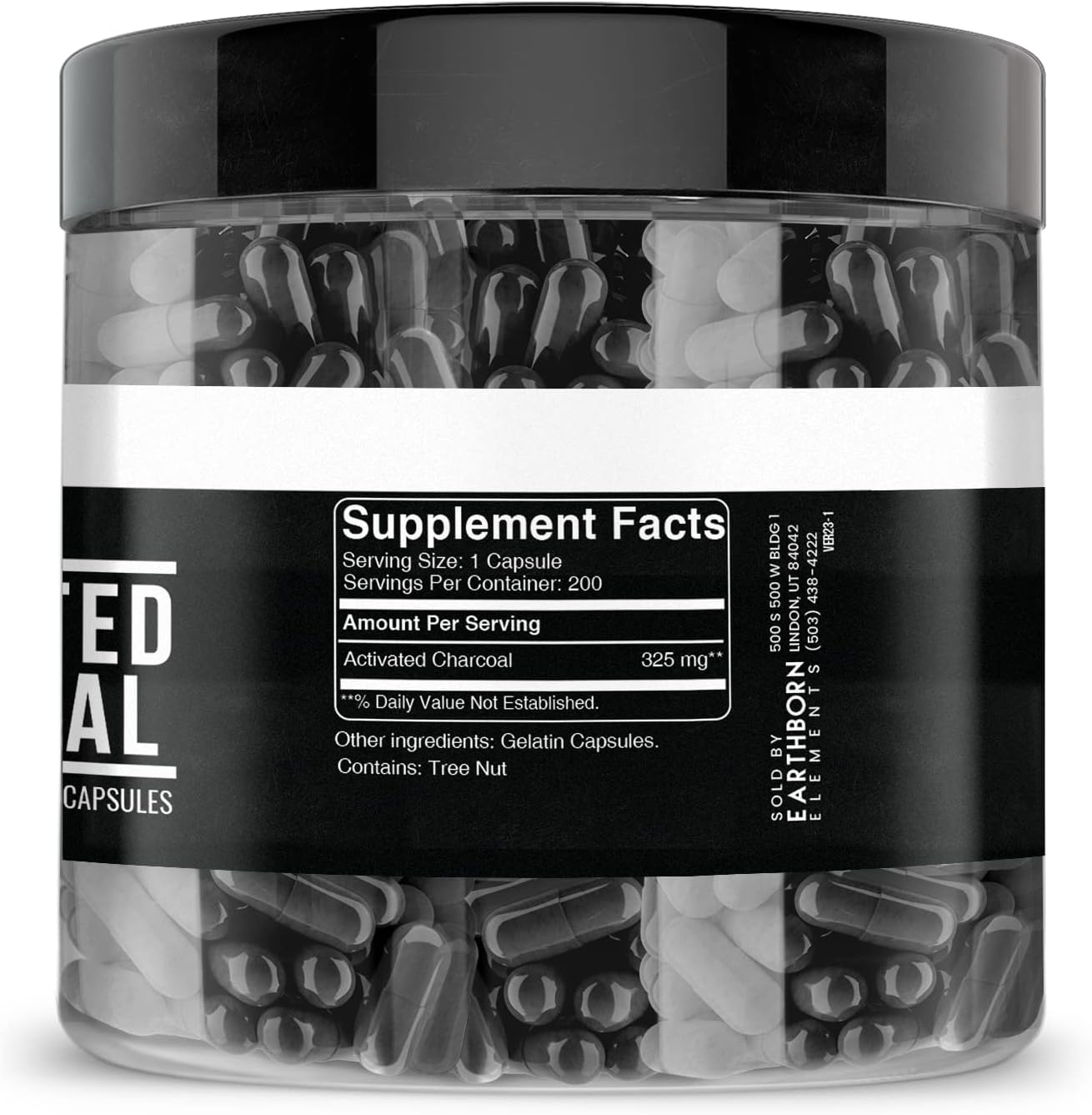 Activated Charcoal & Magnesium Citrate Capsule Bundle (200 caps) - Pure, Undiluted, Additive-Free