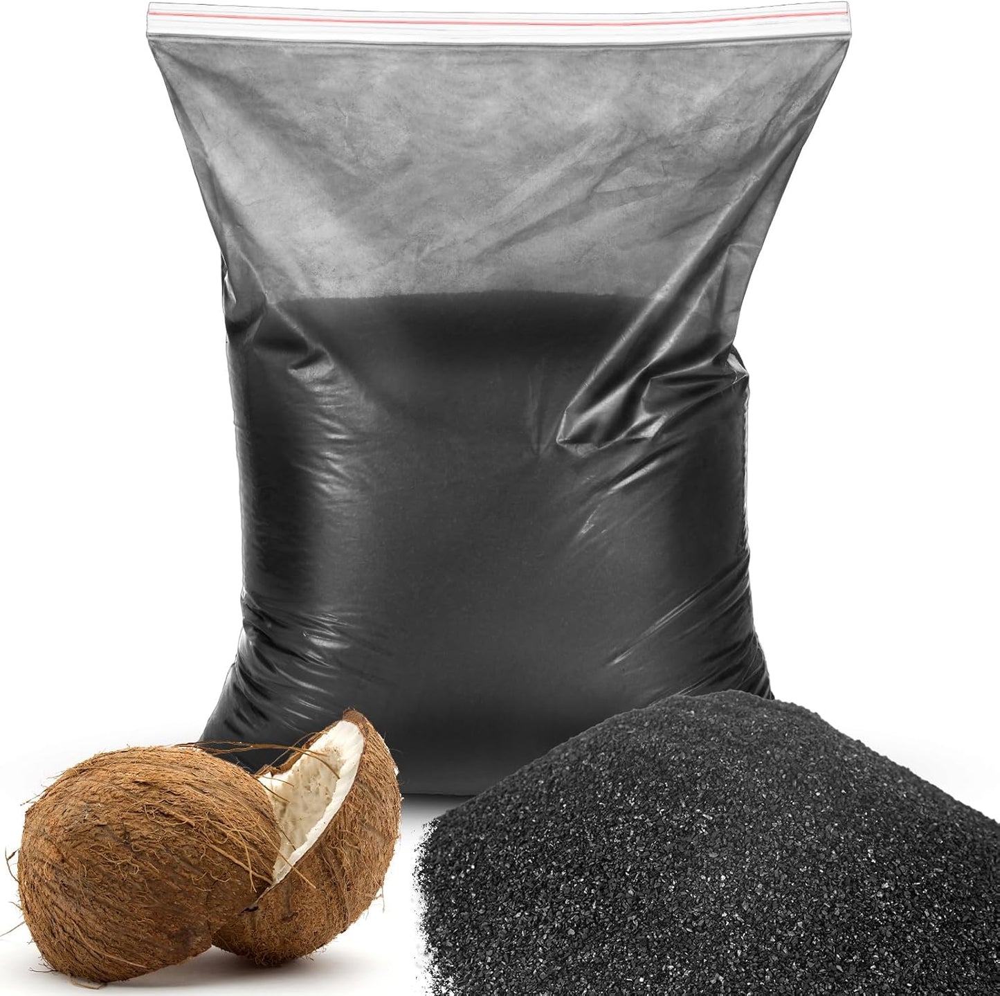 Activated Charcoal Powder Bulk Granular Carbon Coconut Pellets for Water & Air Filtration - 10lbs