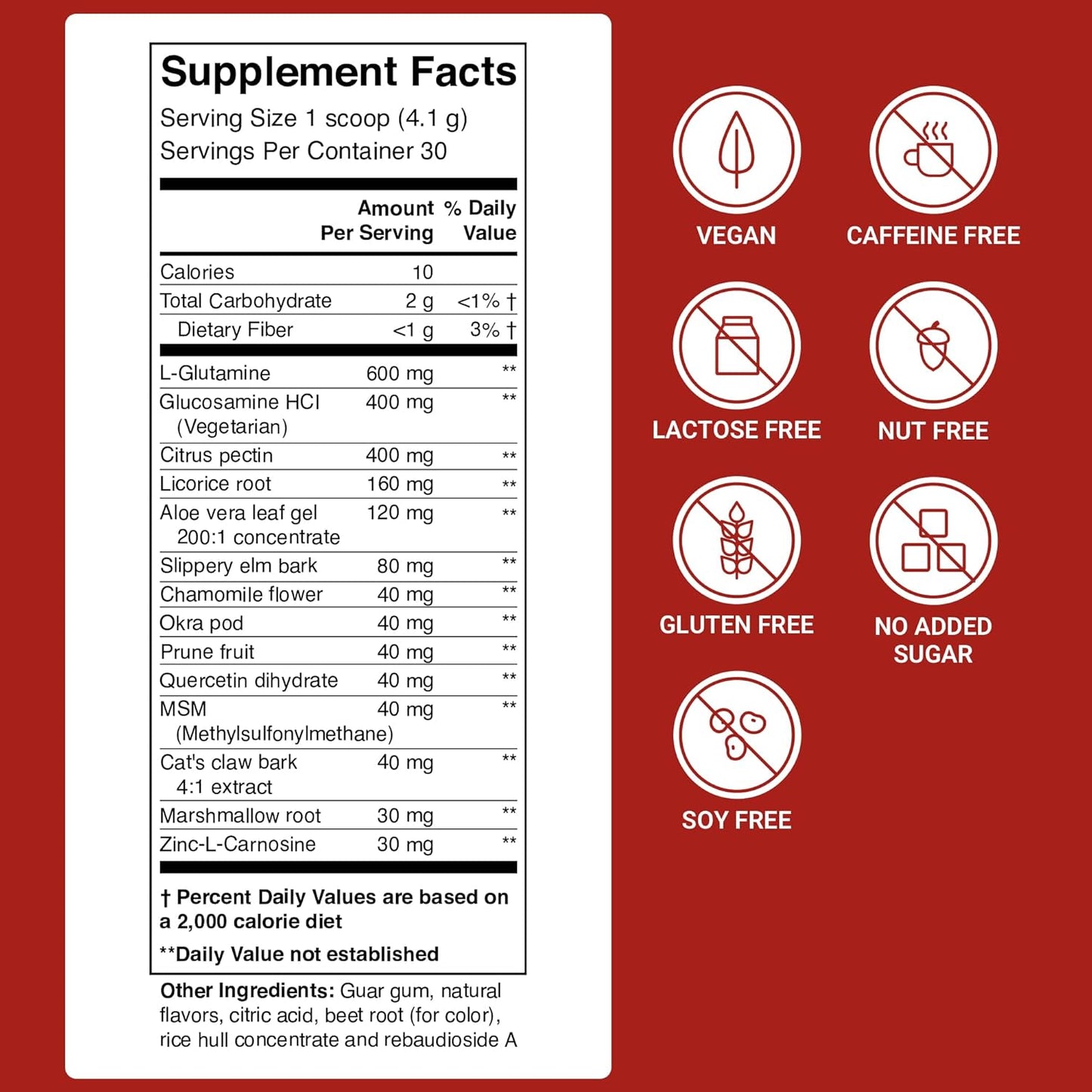 ActivatedYou GI Prime Digestive Health Drink - Berry Calm Flavor (30 Servings) - Supports Healthy GI Lining, Digestive Comfort, and Energy Boost