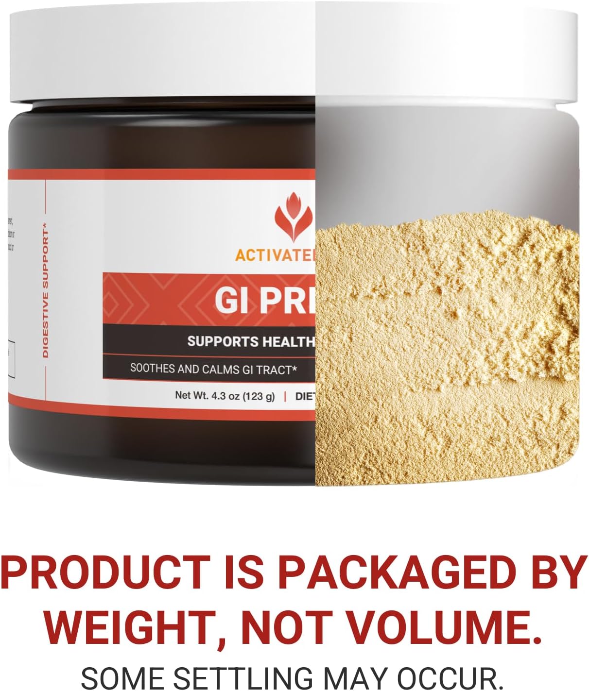 ActivatedYou GI Prime Digestive Health Drink - Berry Calm Flavor (30 Servings) - Supports Healthy GI Lining, Digestive Comfort, and Energy Boost