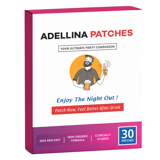 Adellina Party Treat Patches - 30 Patches: Natural Ingredients for Refreshed & Energized Mornings - 12 Formulas for Recovery