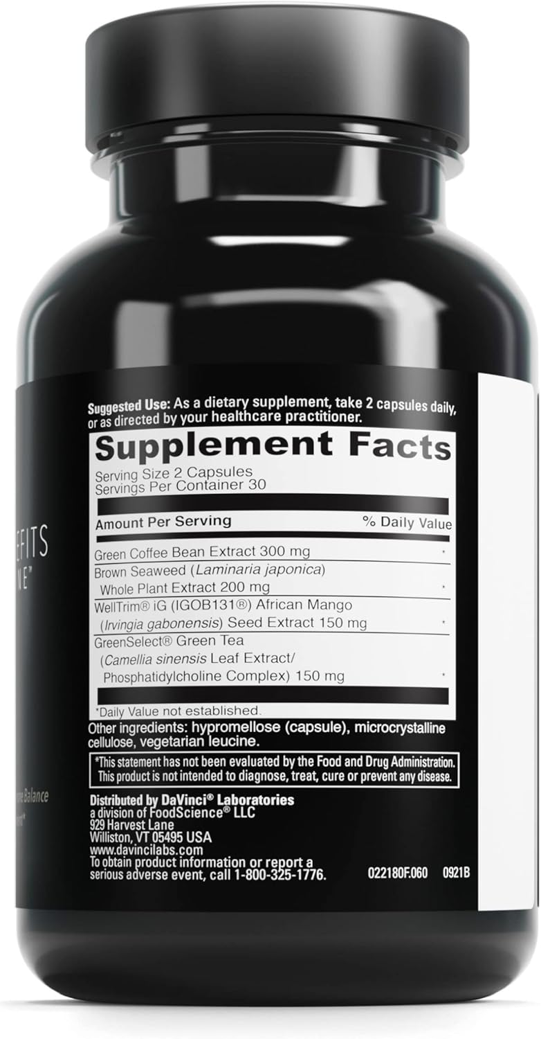 Adipo-Leptin Benefits Supplement for Hormone Balance & Metabolism Support - with Green Tea & Green Coffee Extract - 60 Capsules