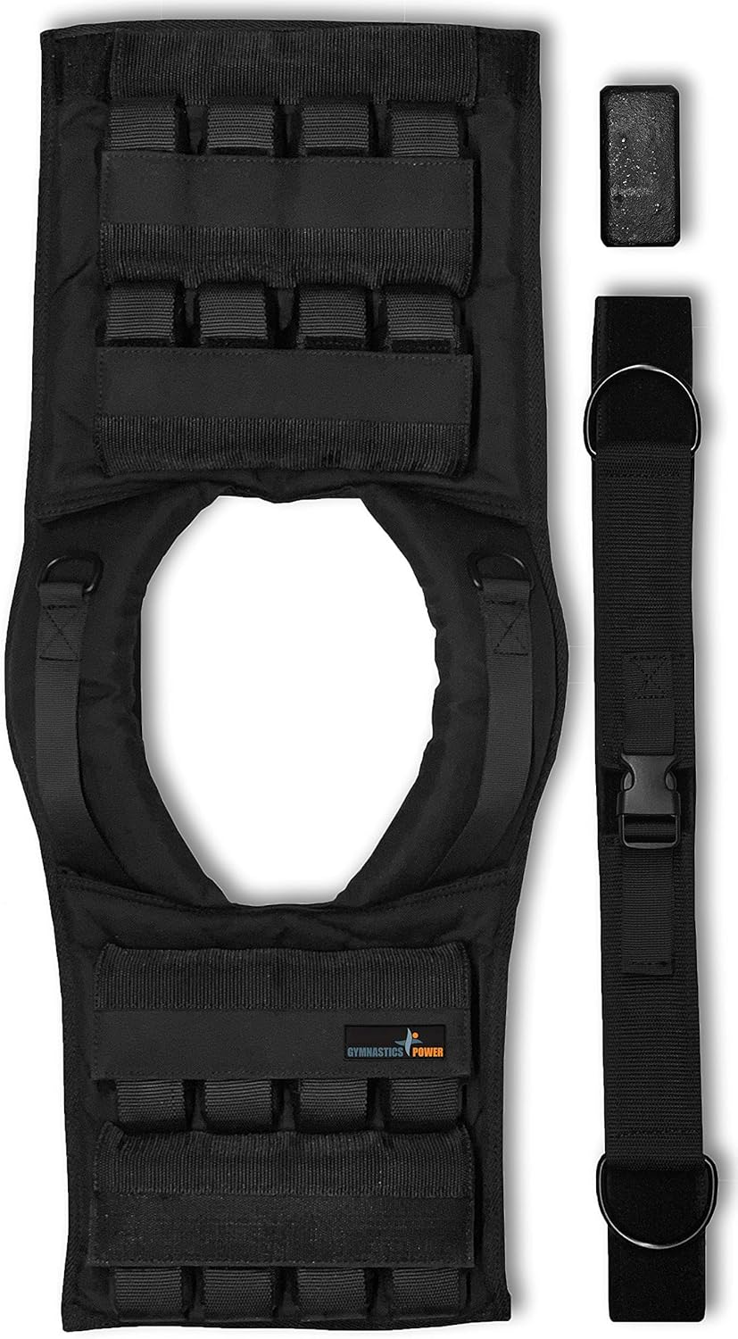 Adjustable Weighted Vest for Gymnastics & Fitness Training - 6lb to 60lb Iron Weights for Men and Women
