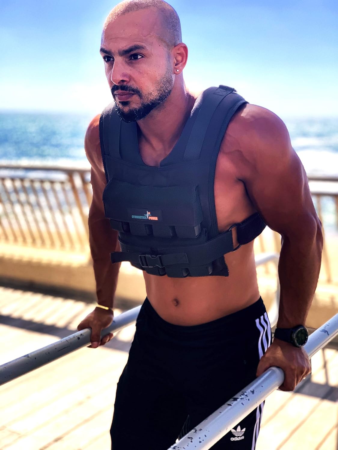 Adjustable Weighted Vest for Gymnastics & Fitness Training - 6lb to 60lb Iron Weights for Men and Women