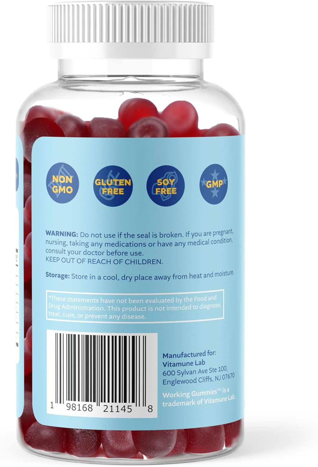 ADK Gummies Vitamins - 3000 iu A, 5000 iu D3, 500mcg K2 Supplement - Immune, Joint, Bone, Heart, Vision Support - Blueberry Flavor - 60 Count