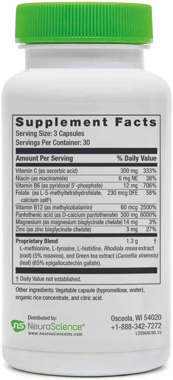 AdreCor Adrenal Support Supplements for Stress-Related Fatigue - Promotes Healthy Cortisol Levels - 90 Capsules for Women & Men
