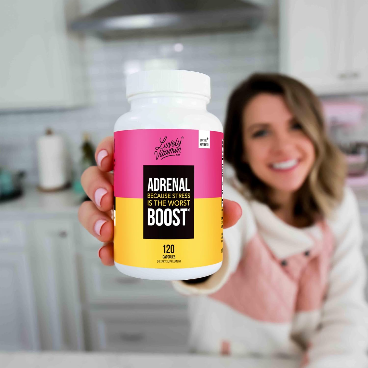 Adrenal Boost Supplement for Immune Support, Stress Relief, Memory, and Focus - 120 Vegetarian Capsules with Ashwagandha, Maca, Rhodiola, Ginseng for Restful Sleep