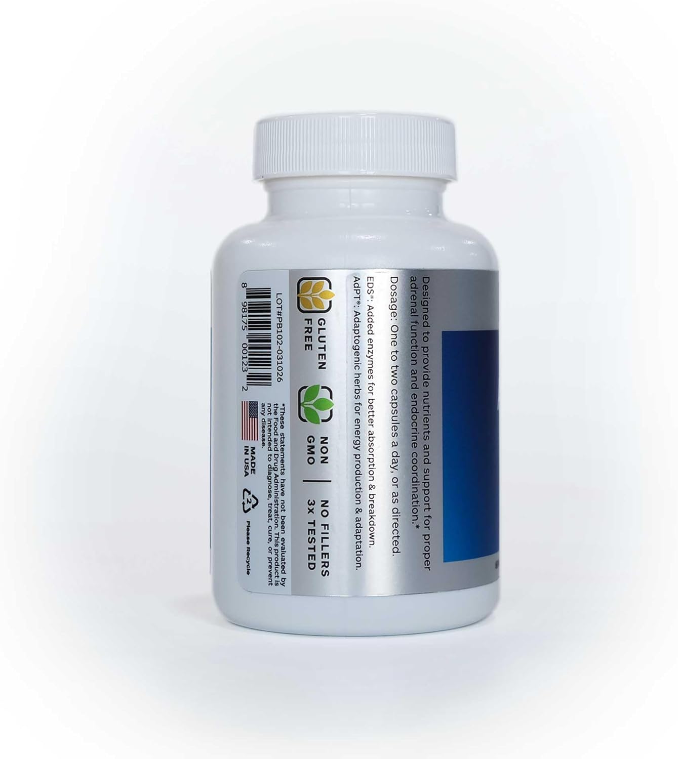 Adrenal Complex Supplement for Healthy Adrenal Function, Stress Relief, Energy - 90 Vegetarian Capsules by Professional Botanicals