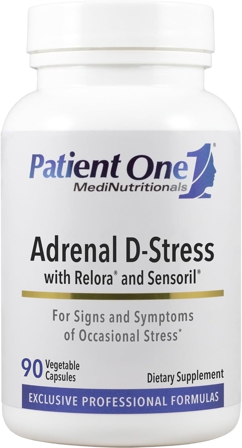 Adrenal D-Stress Supplement for Healthy Stress Response and Cortisol Levels - 90 Capsules with DHEA and Ashwagandha