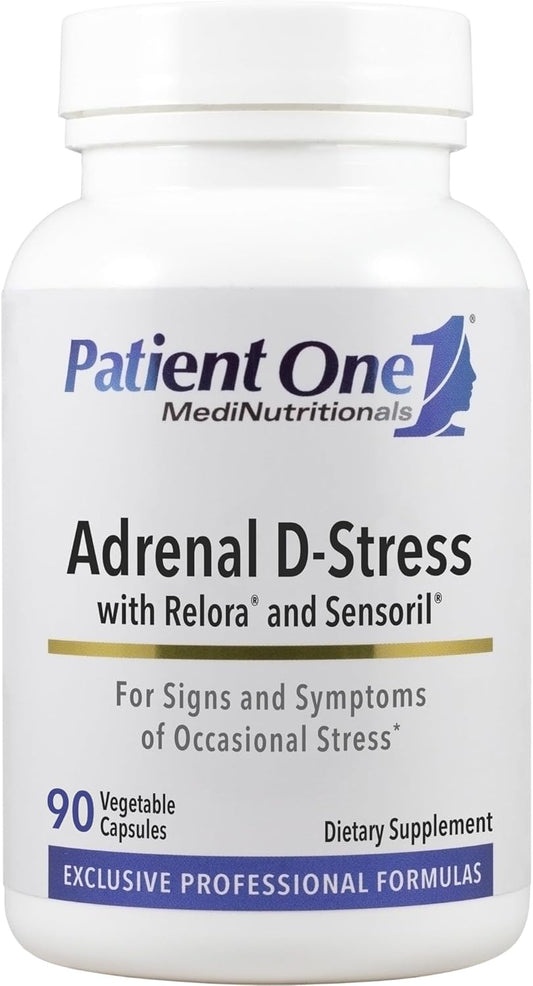 Adrenal D-Stress Supplement for Healthy Stress Response and Cortisol Levels - 90 Capsules with DHEA and Ashwagandha