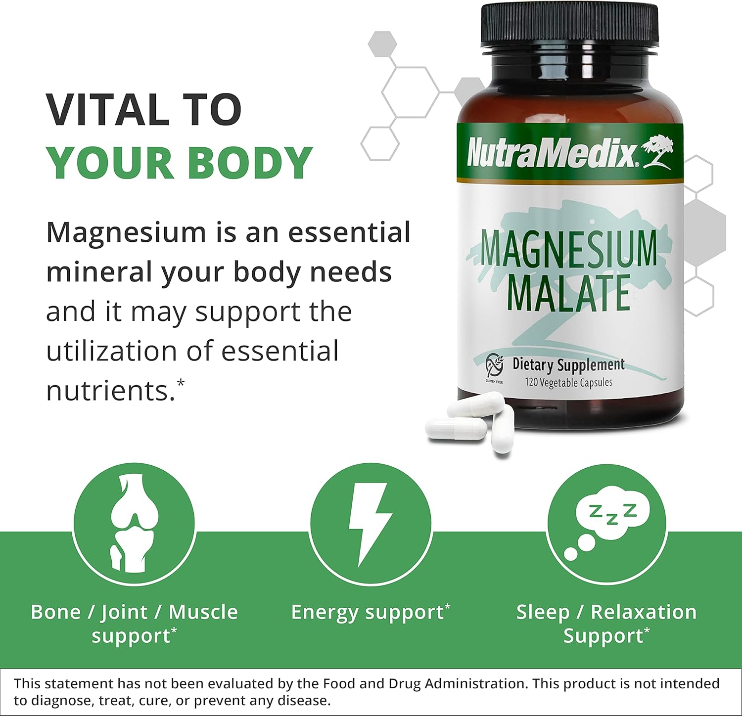 Adrenal Energy Support Bundle: Liquid Drops & Magnesium Malate Capsules - Boost Energy & Athletic Performance - Caffeine-Free - 2-Piece Set