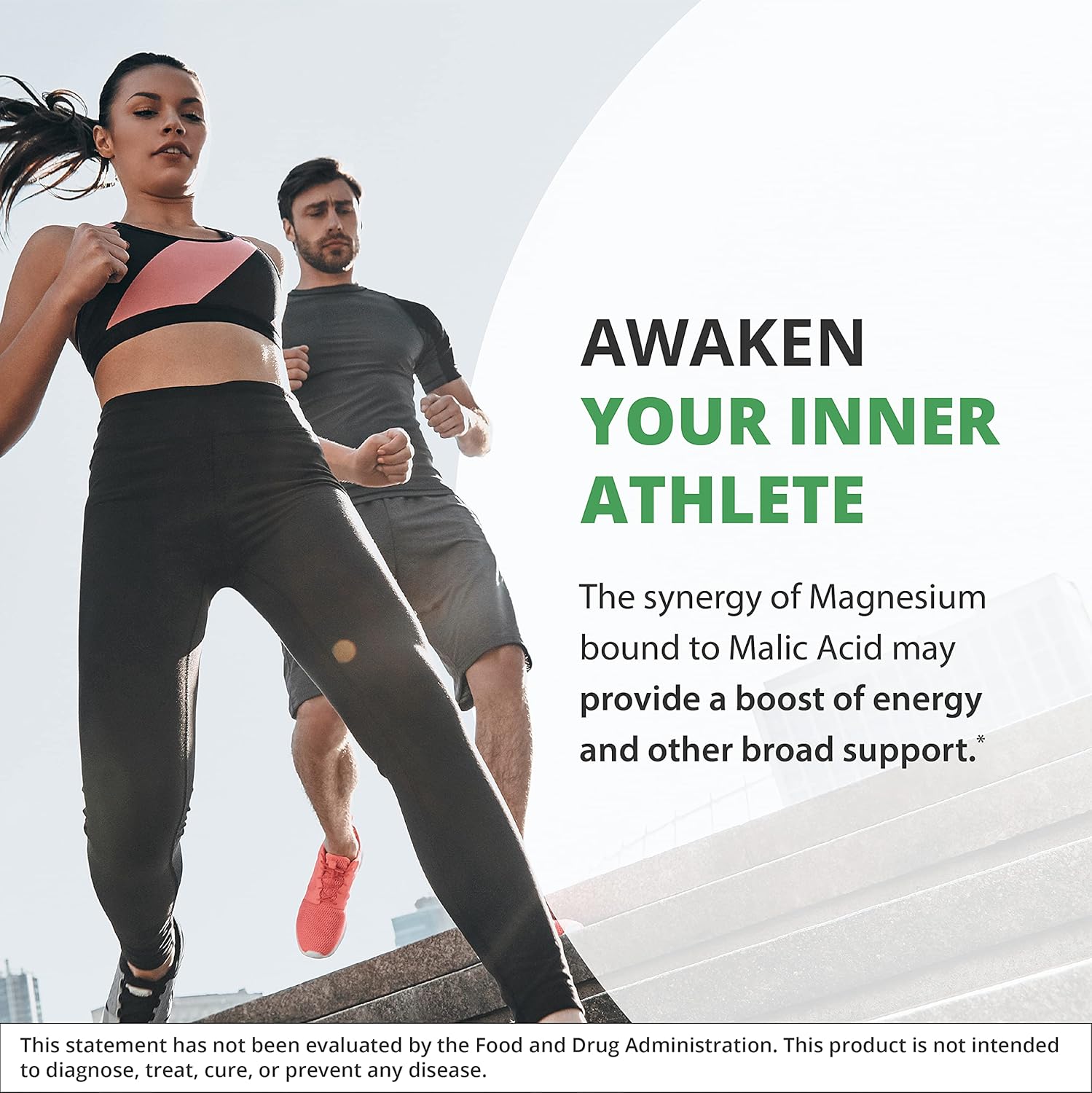 Adrenal Energy Support Bundle: Liquid Drops & Magnesium Malate Capsules - Boost Energy & Athletic Performance - Caffeine-Free - 2-Piece Set