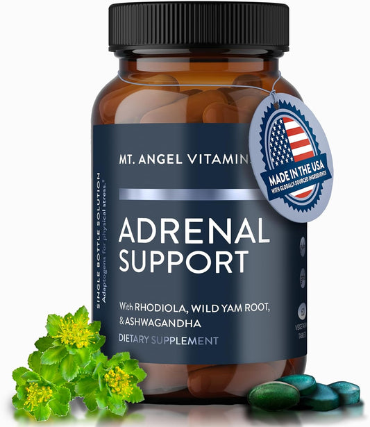 Adrenal Support Supplement with Ashwagandha Extracts for Mood, Focus, Relaxation, and Stress - 60 Tablets