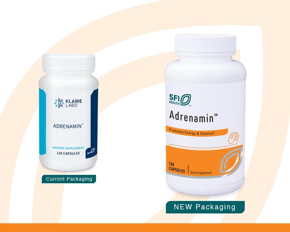 Adrenamin - Adrenal Support Supplement with Cordyceps Mushroom, Rhodiola & Eleuthero - Gluten-Free Adrenal Health Support for Men & Women (120 Capsules)