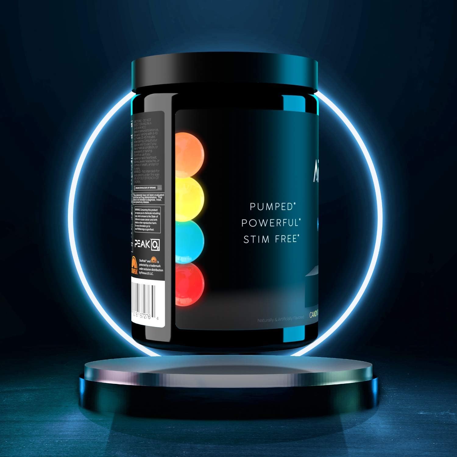 AdreNOlyn Stimulant-Free Pre-Workout Powder - Nitric Oxide Booster for Men & Women, Caffeine-Free Energy Drink Mix (Candy Dust, 25 Servings)