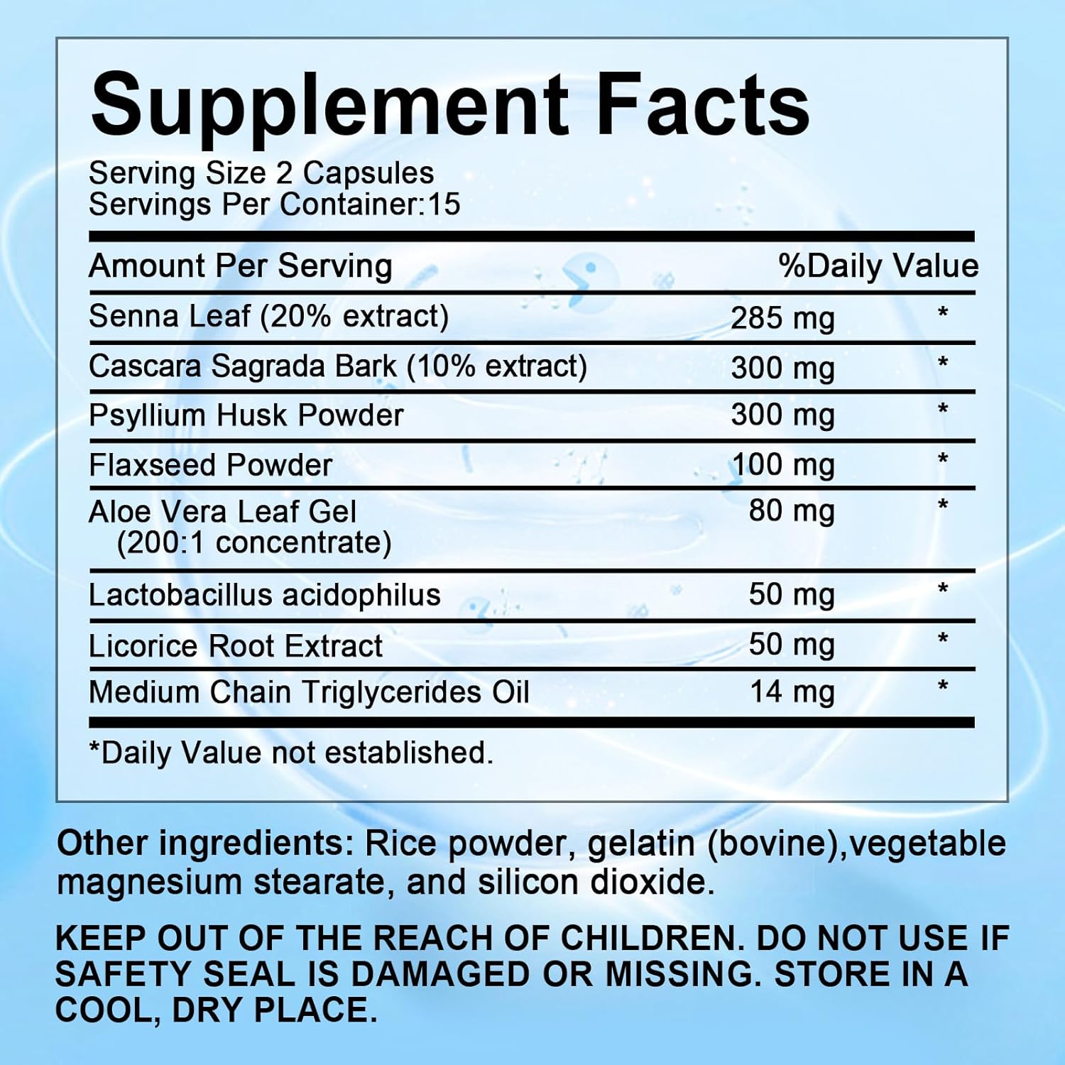 Advanced 15 Day Gut and Colon Cleanse Detox with Senna, Cascara Sagrada, Psyllium Husk - Supports Digestive Health for Women & Men - Non-GMO - 30 Capsules