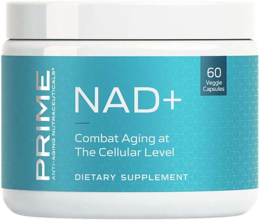 Advanced Anti-Aging NAD+ Supplement with Nicotinamide Riboside & Pterostilbene - Supports Cellular Health, Cognitive Function & Energy - Non-GMO, Gluten-Free - 30 Servings