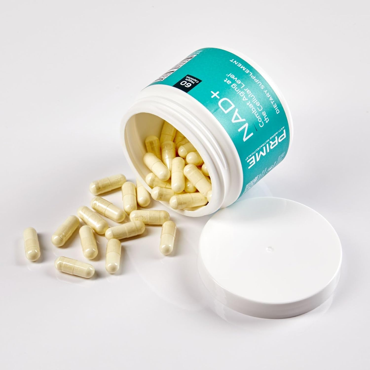 Advanced Anti-Aging NAD+ Supplement with Nicotinamide Riboside & Pterostilbene - Supports Cellular Health, Cognitive Function & Energy - Non-GMO, Gluten-Free - 30 Servings