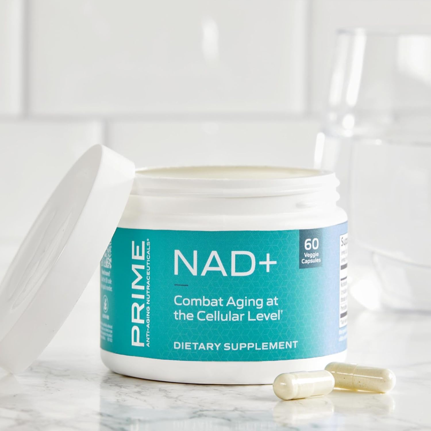 Advanced Anti-Aging NAD+ Supplement with Nicotinamide Riboside & Pterostilbene - Supports Cellular Health, Cognitive Function & Energy - Non-GMO, Gluten-Free - 30 Servings