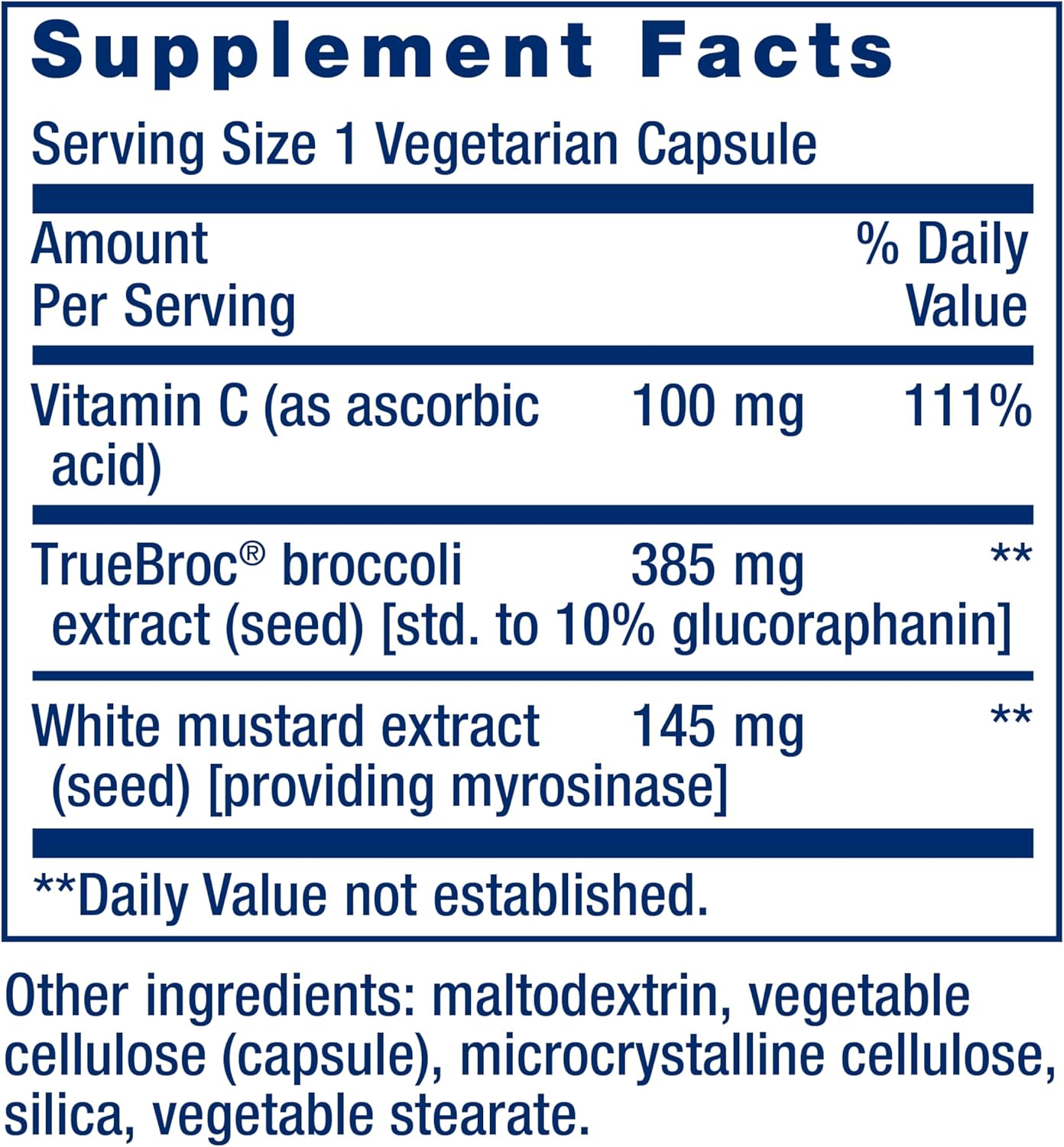 Advanced Bioavailable Life Extension Optimized Broccoli with Myrosinase for Liver and Detox Support - Vegetarian, Non-GMO, Gluten-Free - 30 Capsules