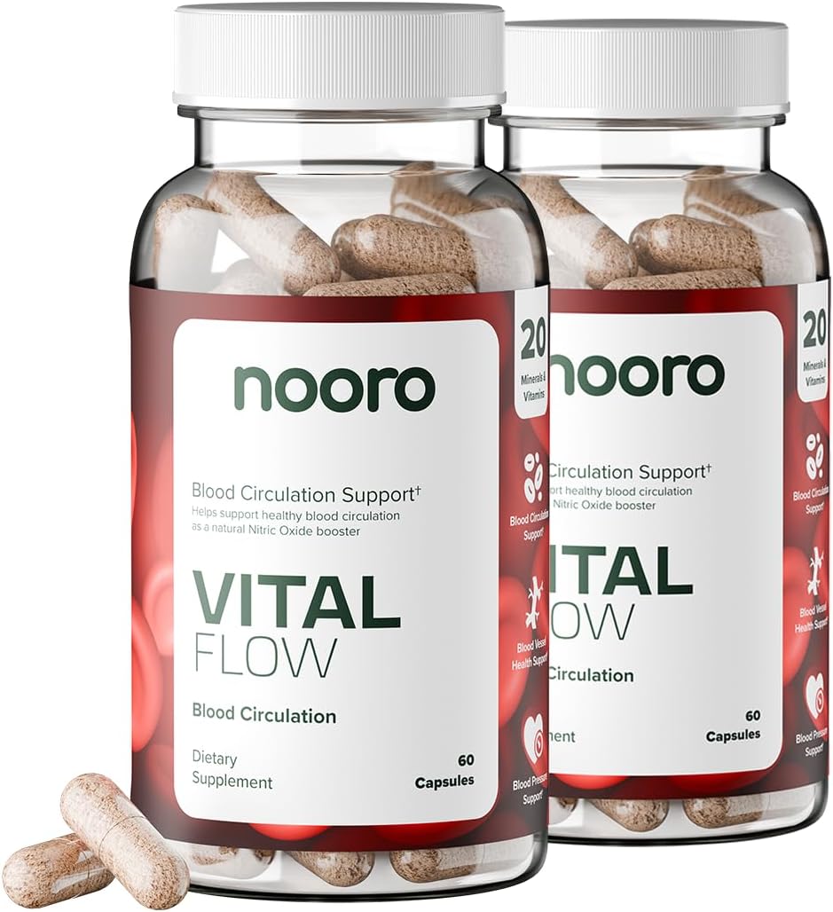 Advanced Blood Circulation Supplement with Nitric Oxide Boost, Vitamin D3, and Magnesium - 120 Capsules