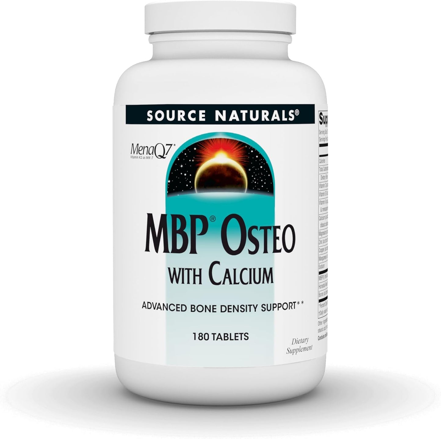 Advanced Bone Density Support with Calcium - Source Naturals MBP Osteo, 180 Tablets
