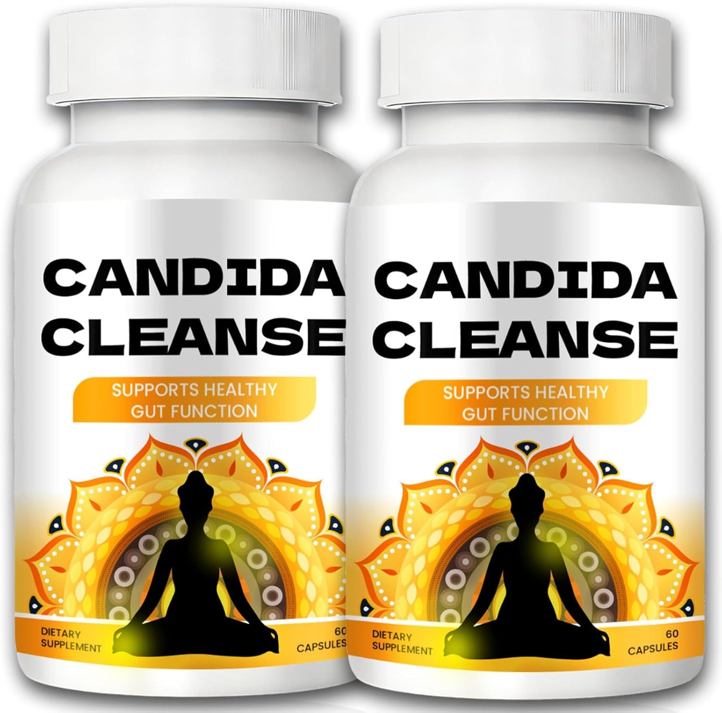 Advanced Candida Cleanse Supplement - Gut & Colon Support with Oregano Leaf, Wormwood, Black Walnut, and Caprylic Acid - OCQOPM Formula