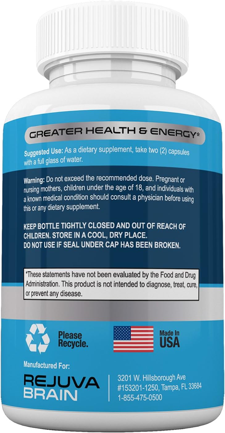 Advanced Cognitive Support Supplement with L-Glutamine & Bacopa Monnieri for Enhanced Cognitive Health & Function