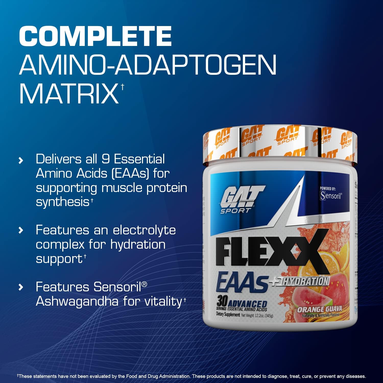 Advanced Essential Amino Acids with Hydration Support - 30 Servings (Blue Razz) by GAT SPORT