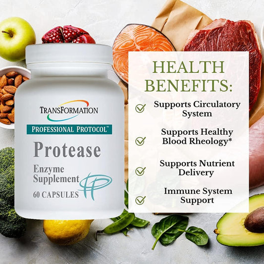 Advanced Formula Transformation Enzymes Protease Digestive Supplement - Supports Healthy Digestion, Immunity, Nutrient Absorption - Improve Tolerance, 60 Capsules
