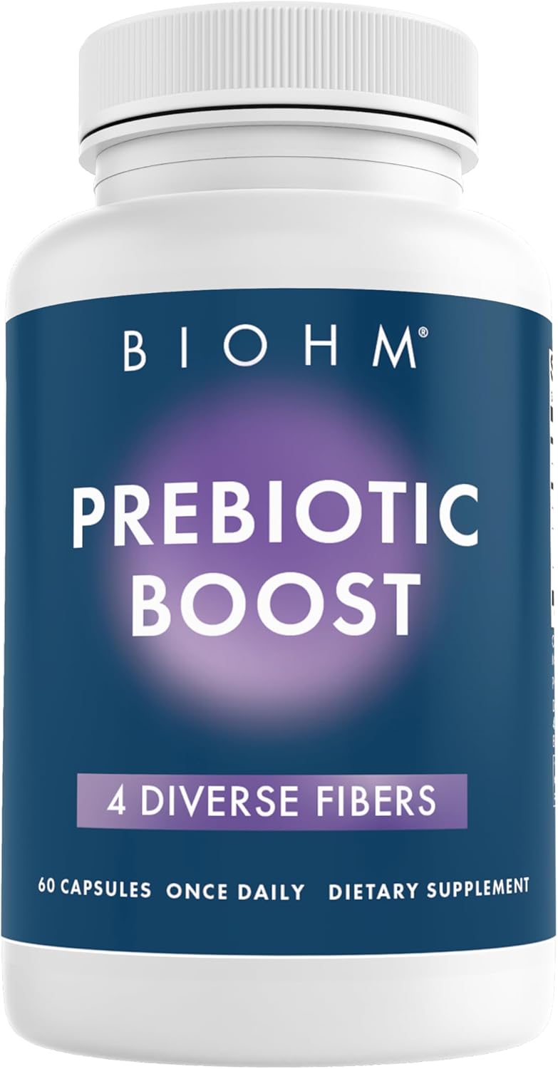 Advanced Gut Health Bundle: BIOHM Probiotic, Prebiotic Fiber, and Digestive Enzymes - Non-GMO, Vegetarian, 30 Servings