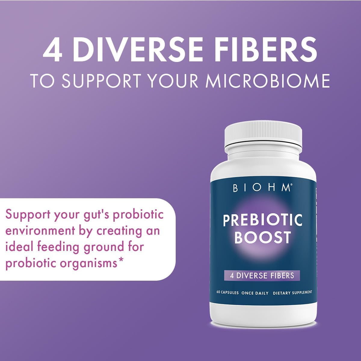 Advanced Gut Health Bundle: BIOHM Probiotic, Prebiotic Fiber, and Digestive Enzymes - Non-GMO, Vegetarian, 30 Servings