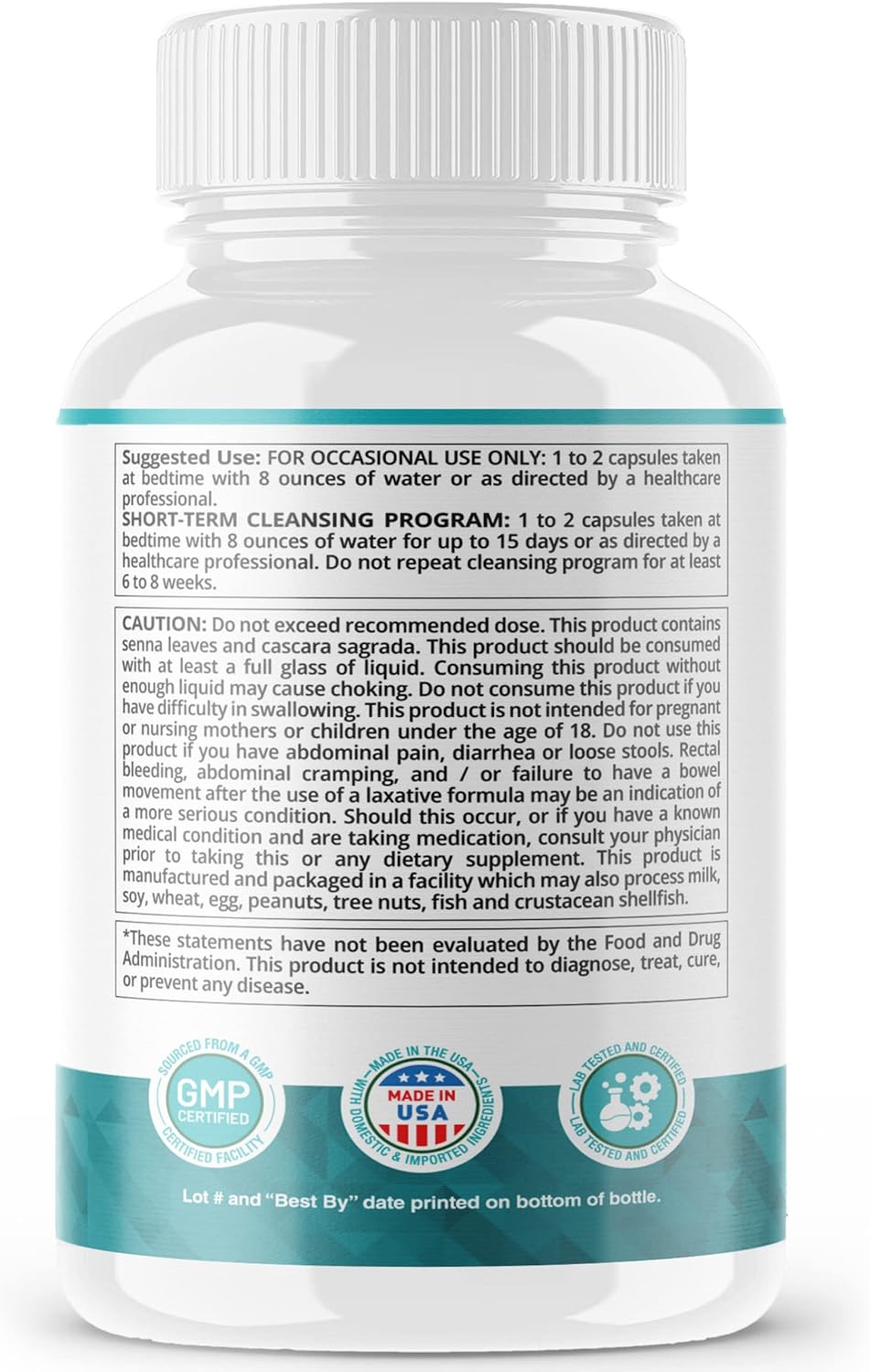 Advanced Herbafuel Colon Cleanse with Psyllium Husk Powder, Probiotics - Detox & Gut Health Support - Non-GMO Formula, 30 Capsules
