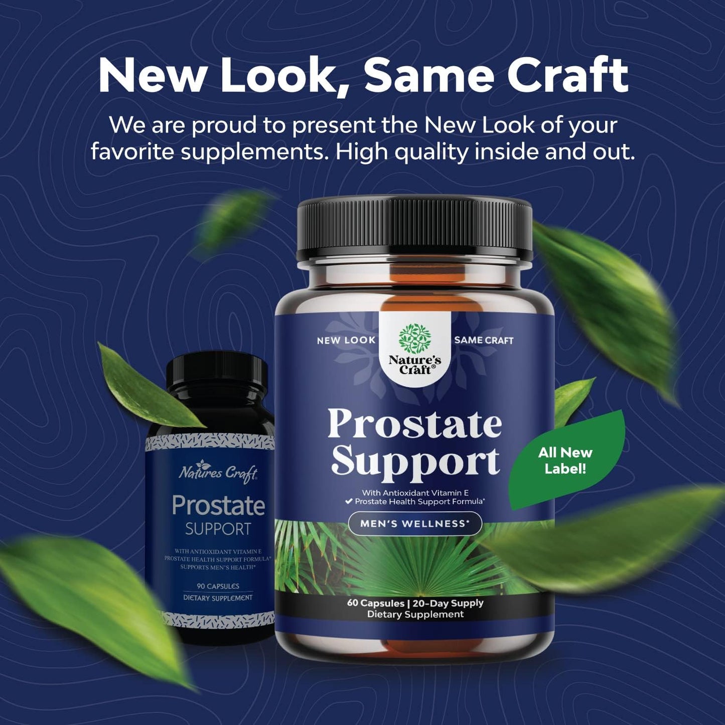 Advanced Herbal Prostate Health Supplements for Men - Supports Frequent Urination - 60 Capsules with Beta Sitosterol, Selenium, Pygeum, Saw Palmetto