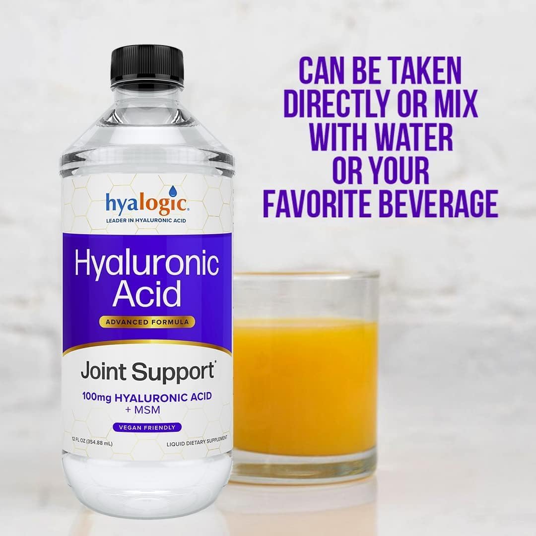 Advanced Hyaluronic Acid Joint Support Supplement with MSM - 12 oz - for Overall Joint Health in Women & Men