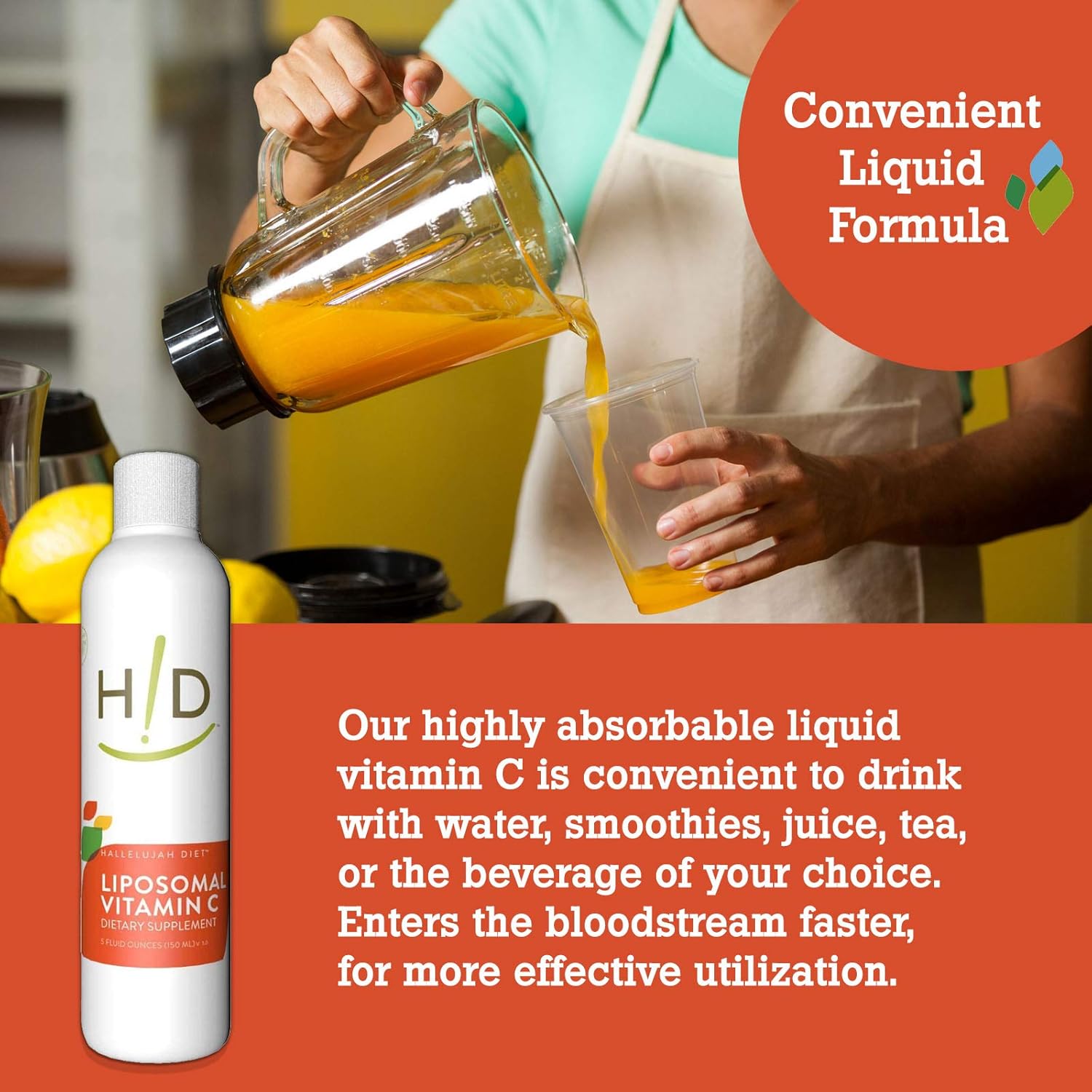 Advanced Immune Support Liposomal Vitamin C Liquid Supplement - Superior Absorption Formula, 1-5 oz Bottle