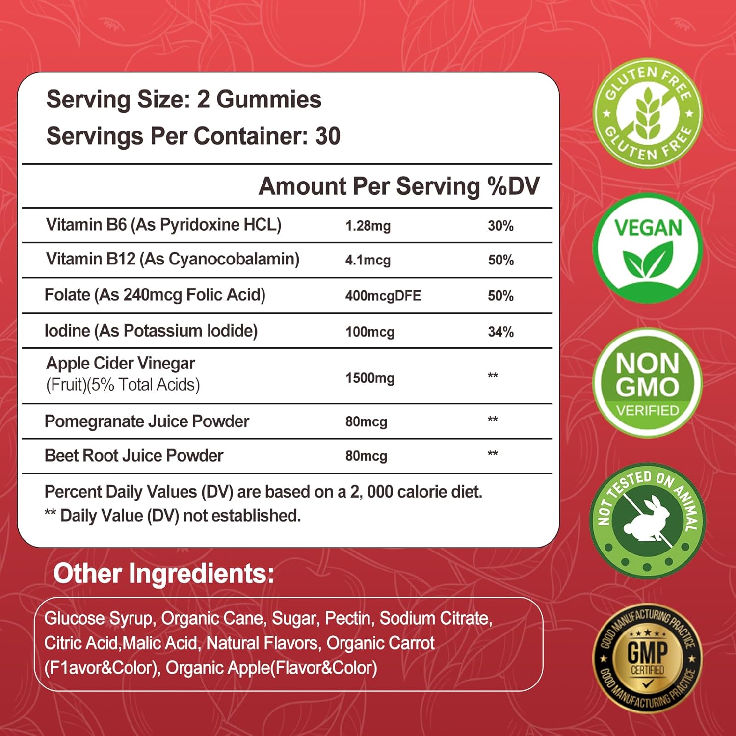 Advanced Keto Apple Cider Vinegar Gummies - 1500mg with B12, B6, Folate - Vegan & Non-GMO - Keto Support for Men and Women
