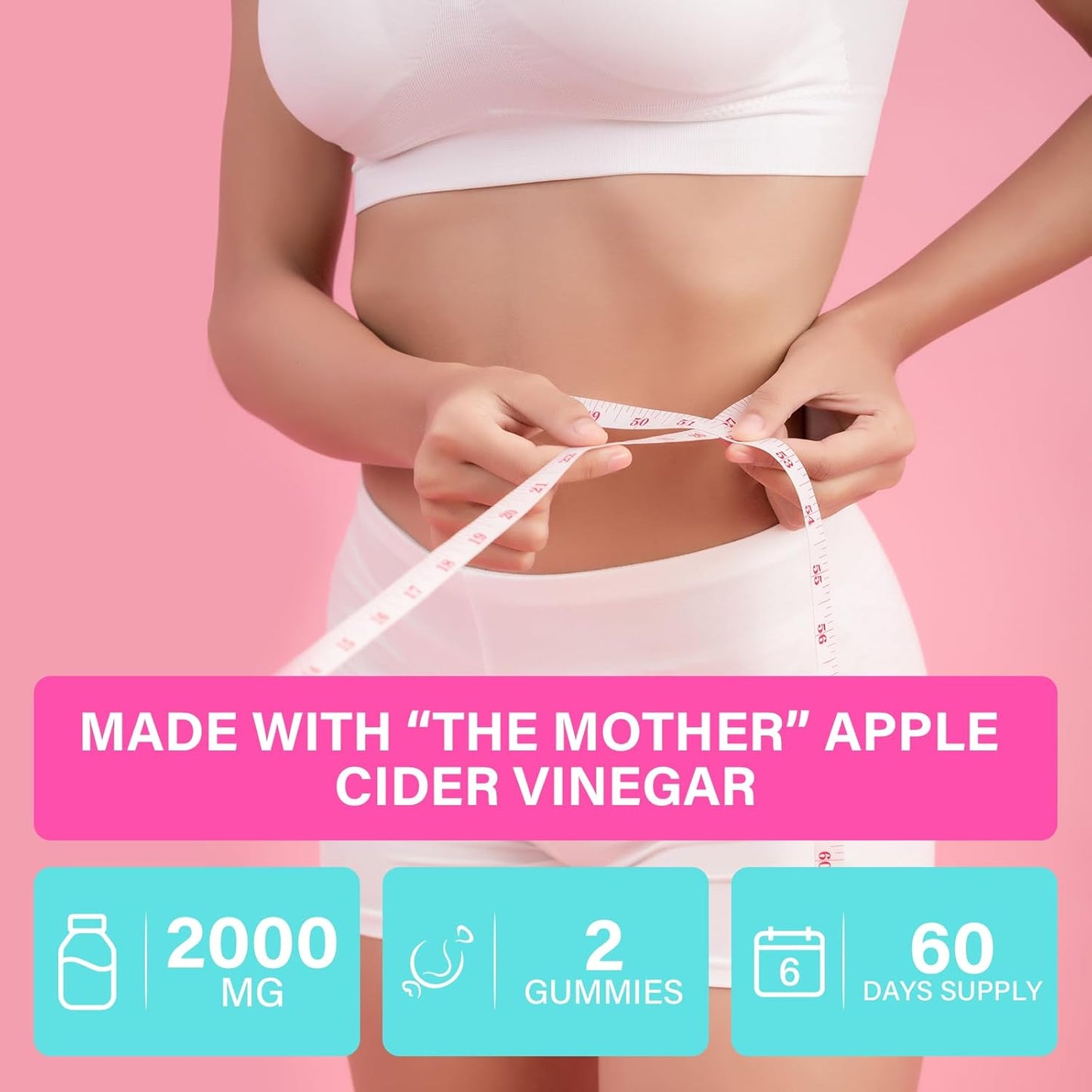 Advanced Keto Apple Cider Vinegar Gummies with Green Tea, B6 & B12 - 2 Pack, 120 Count - Detox, Cleanse, Metabolism Boost & Digestion Support, Probiotics Included