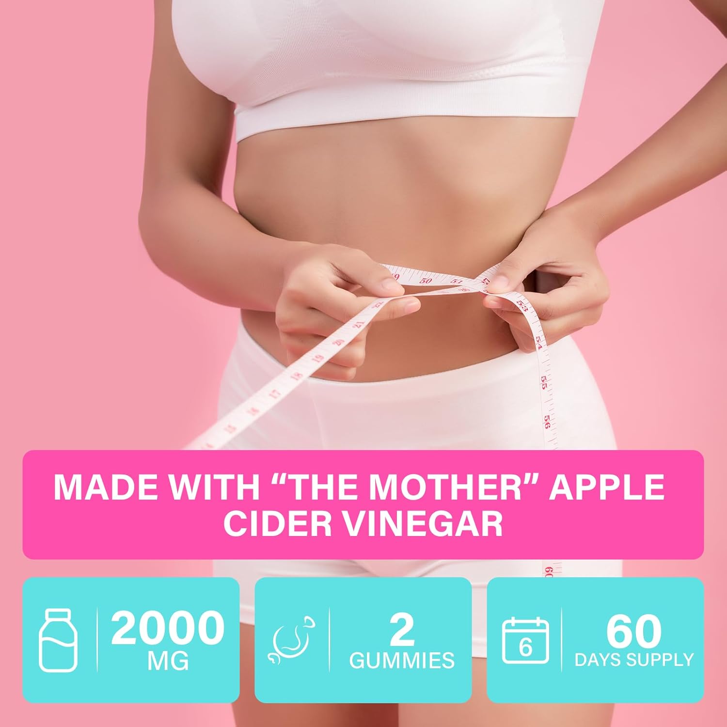 Advanced Keto Apple Cider Vinegar Gummies with Green Tea, B6 & B12 - 2 Pack, 120 Count - Detox, Cleanse, Metabolism Boost & Digestion Support, Probiotics Included