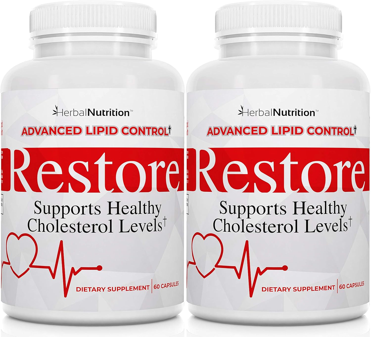 Advanced Lipid Control Herbal Supplement - Red Yeast Rice, Grape Seed, Folic Acid for Healthy Cholesterol - All-Natural Bio-Actives, Promotes Heart Health