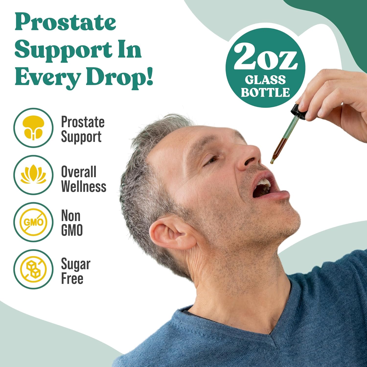 Advanced Liquid Prostate Support Supplement for Men - Enhanced Absorption with Pygeum, Saw Palmetto, Stinging Nettle, Turmeric, Damiana & More by Rejuvica Health