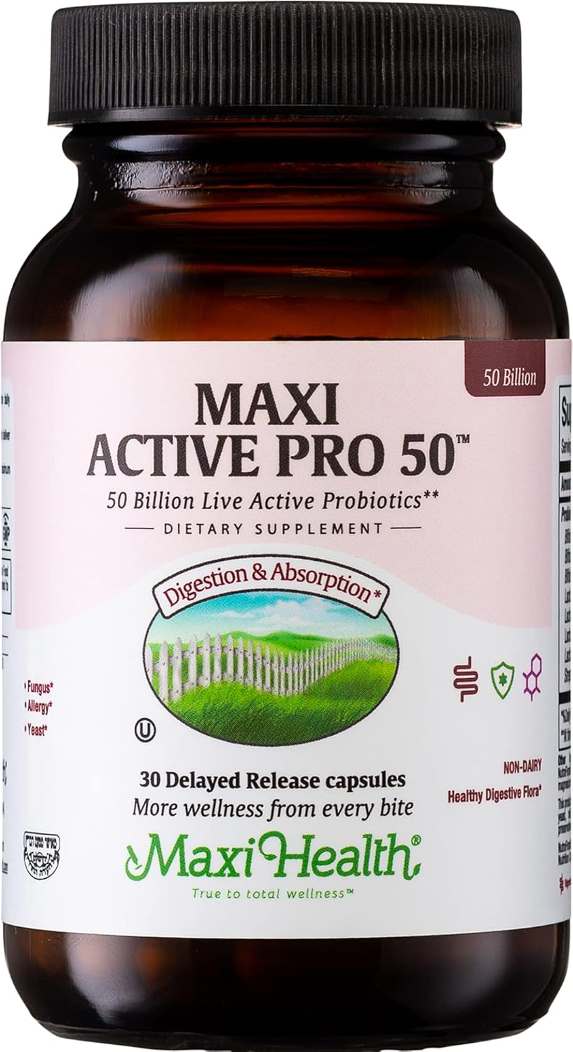 Advanced Live Probiotic Plus Prebiotic Formula - 50 Billion Active Probiotics, 15 Strains, Ultra Protection - Pro-50-30 Count
