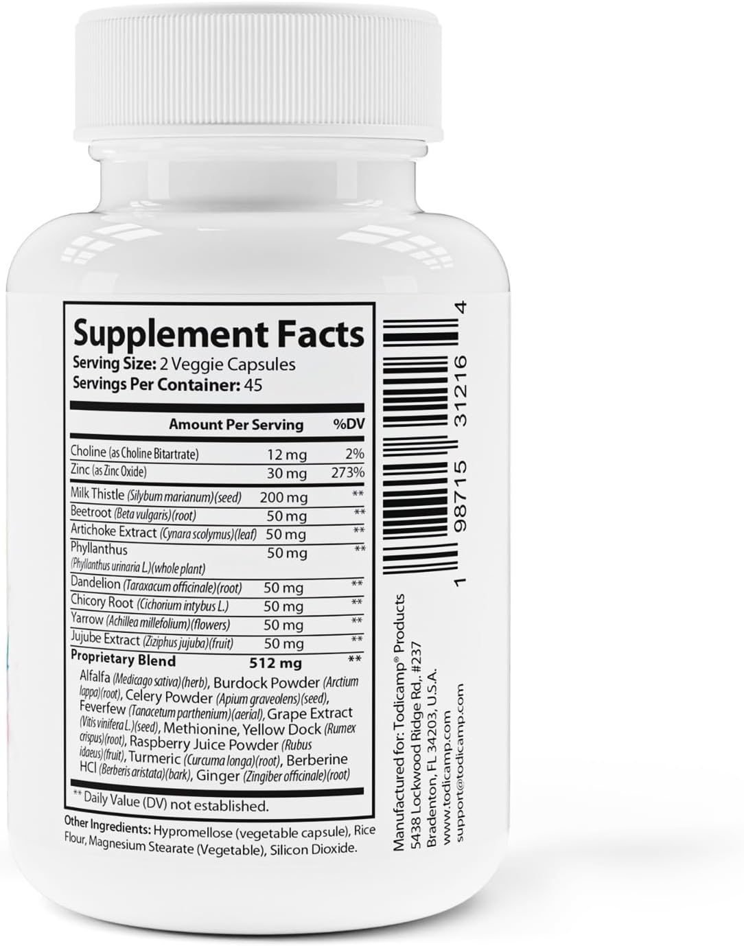 Advanced Liver Detox Capsules with Milk Thistle, Artichoke Extract, and Choline - Liver Cleanse and Repair Supplement for Liver Health and Support - 90 Capsules