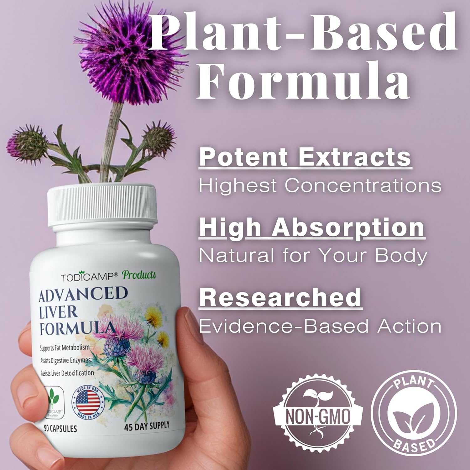 Advanced Liver Detox Capsules with Milk Thistle, Artichoke Extract, and Choline - Liver Cleanse and Repair Supplement for Liver Health and Support - 90 Capsules