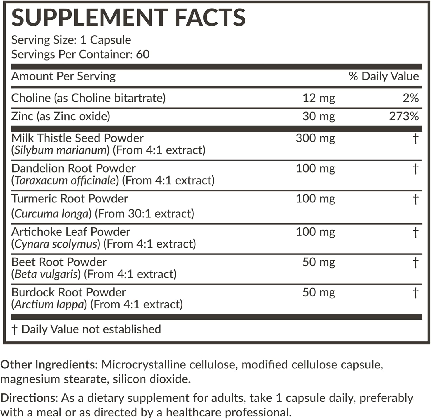Advanced Liver Detox & Cleanse Formula with Milk Thistle, Dandelion Root, Turmeric - 60 Vegetarian Capsules, Non-GMO - Supports Healthy Liver Function