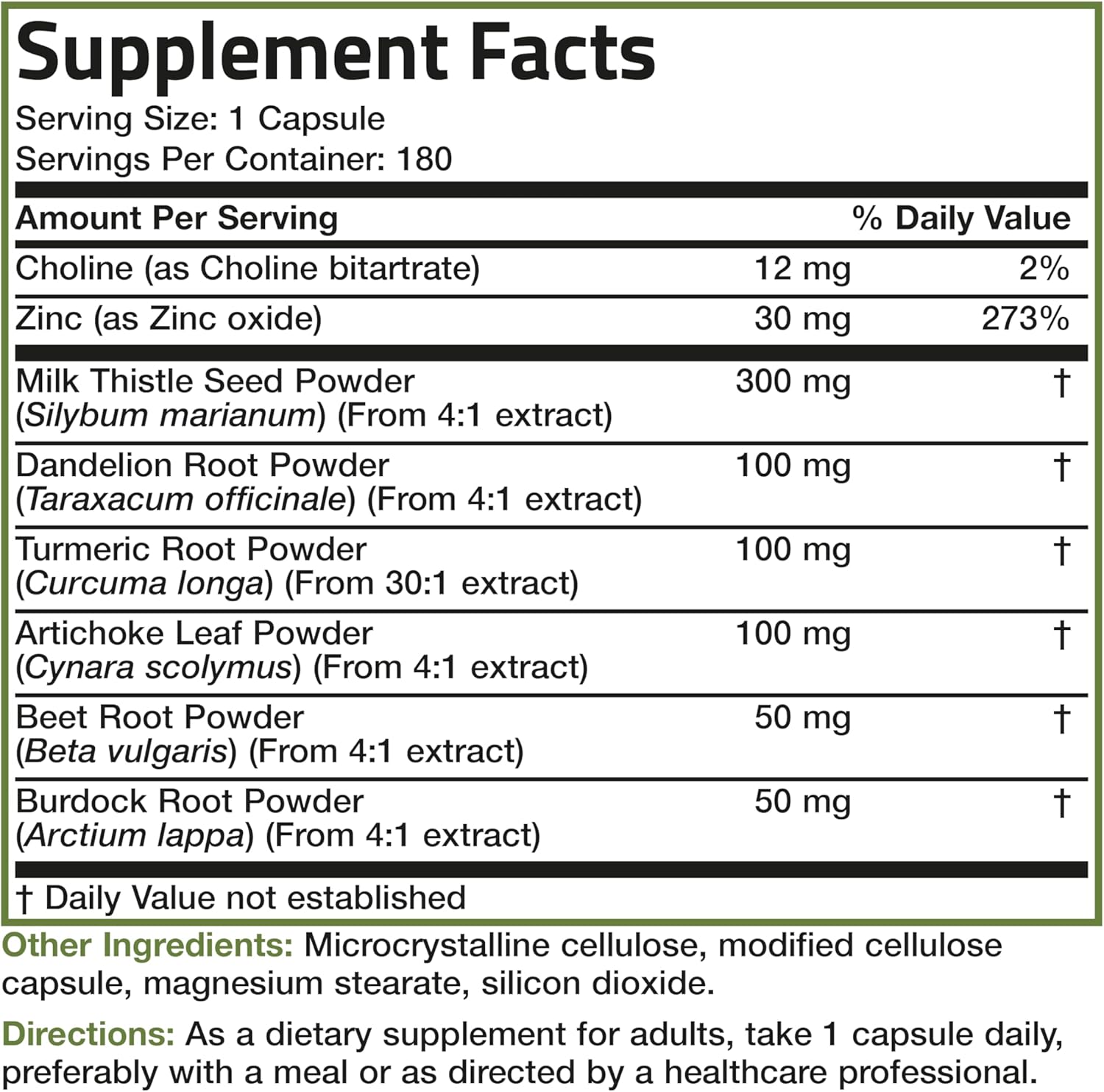 Advanced Liver Detox Cleanse with Milk Thistle, Dandelion, Turmeric - 180 Capsules, Non-GMO & Vegetarian Formula for Healthy Liver Function