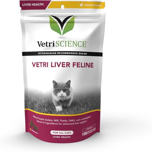 Advanced Liver Support Supplement for Cats with Milk Thistle, Antioxidants, and Liver Detox - Sensitive Diet-Friendly Formula for Cats