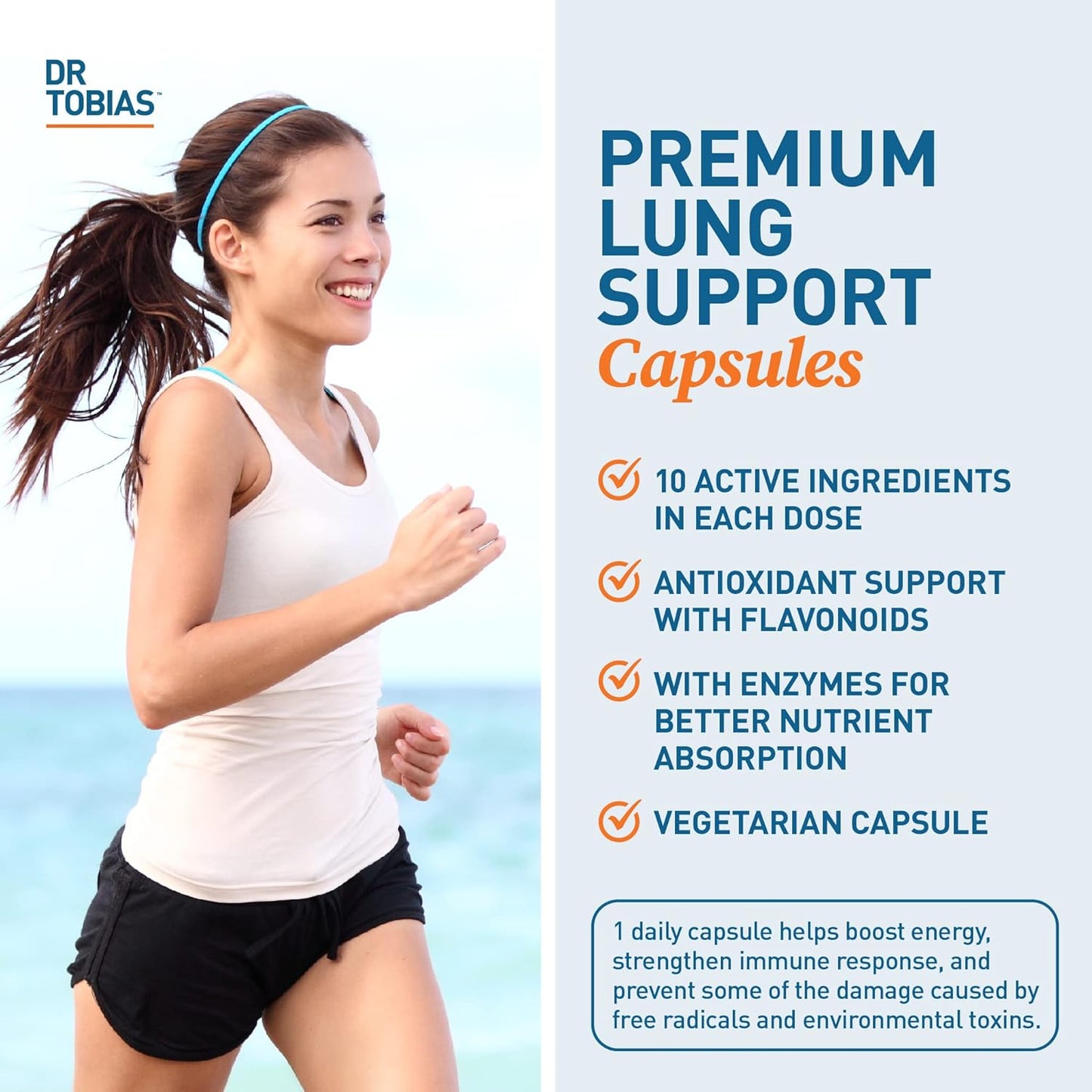 Advanced Lung Health Supplement with Vitamin C, Butterbur, Quercetin & Bromelain - 60 Capsules