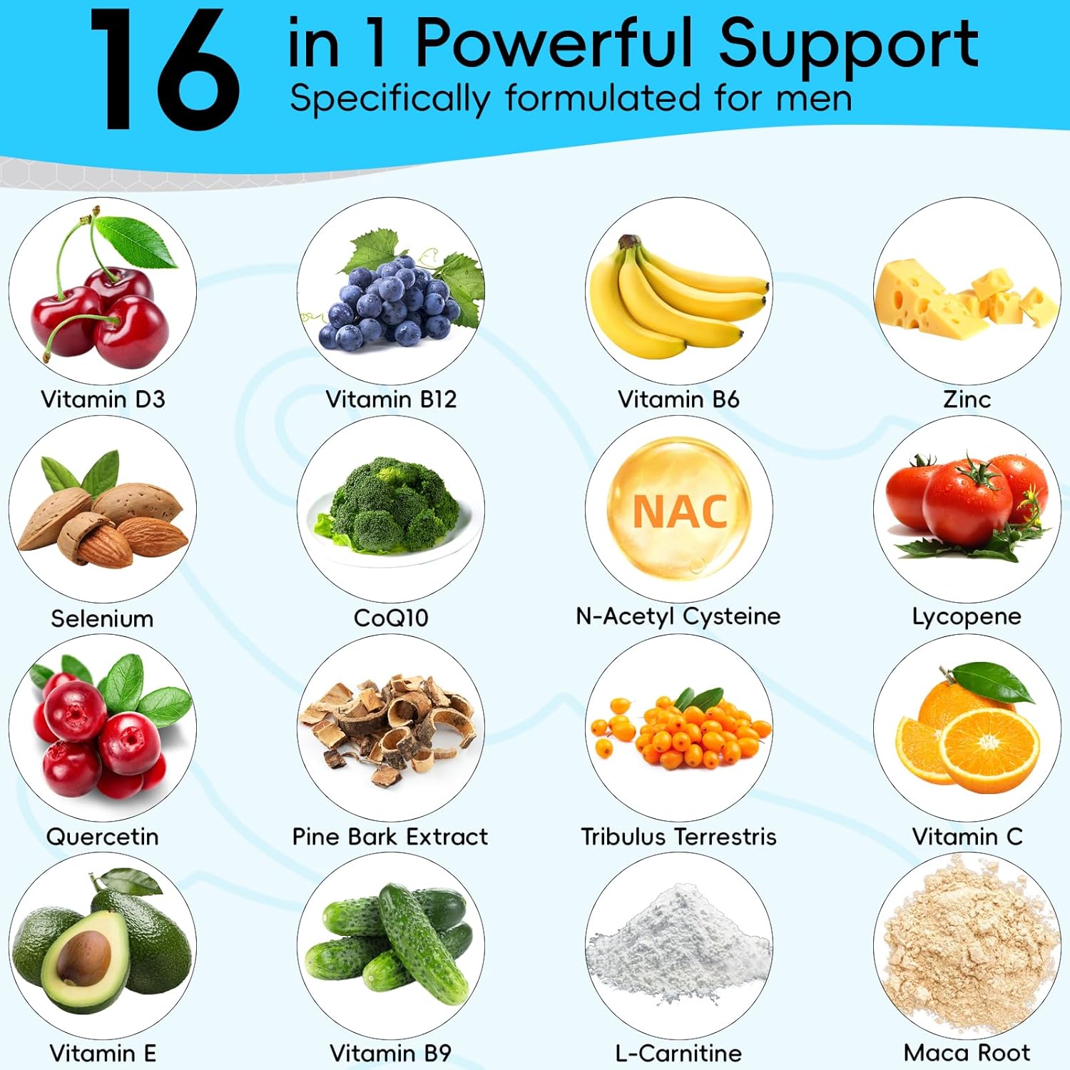 Advanced Male Fertility Supplement for Optimal Sperm Health with Maca Root, Tribulus Terrestris, Zinc, CoQ10 - 90 Capsules